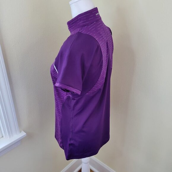 Cutter & Buck Drytec UPF 50+ Short Sleeve Elite Contour Mock Jersey Shirt Size M - Picture 3 of 13